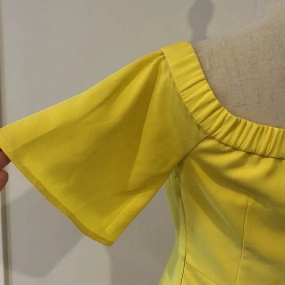 Witchery yellow off the shoulder long gown - Picture 6 of 9